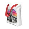 Brooklyn Bridge Splash Tote Bag - From Sea To Shining Art