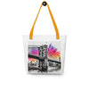 Brooklyn Bridge Splash Tote Bag - From Sea To Shining Art