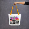 Brooklyn Bridge Splash Tote Bag - From Sea To Shining Art