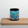 Underwater Elements Black Glossy Mug - From Sea To Shining Art