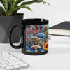 Seafloor Wonders Black Glossy Mug - From Sea To Shining Art