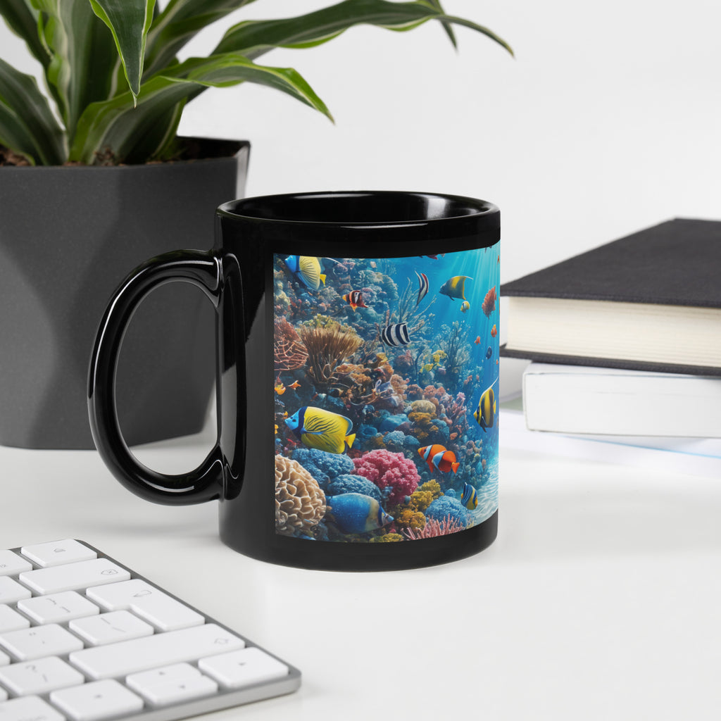 Black Glossy Mug - From Sea To Shining Art