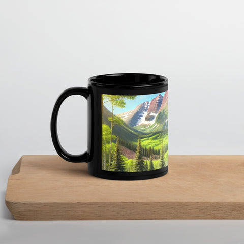 Black Glossy Mug - From Sea To Shining Art