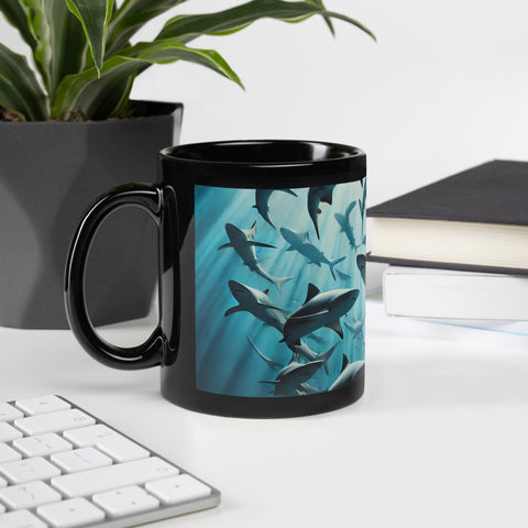Black Glossy Mug - From Sea To Shining Art