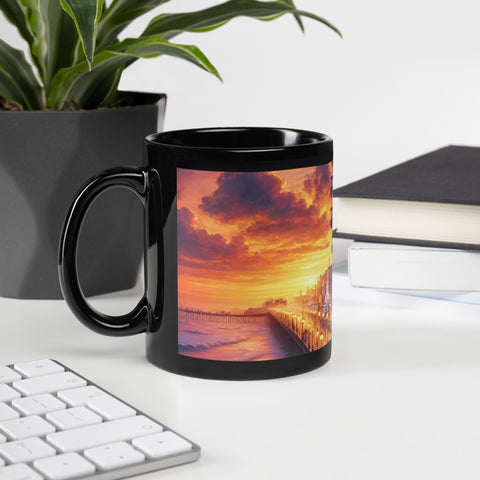 Black Glossy Mug - From Sea To Shining Art