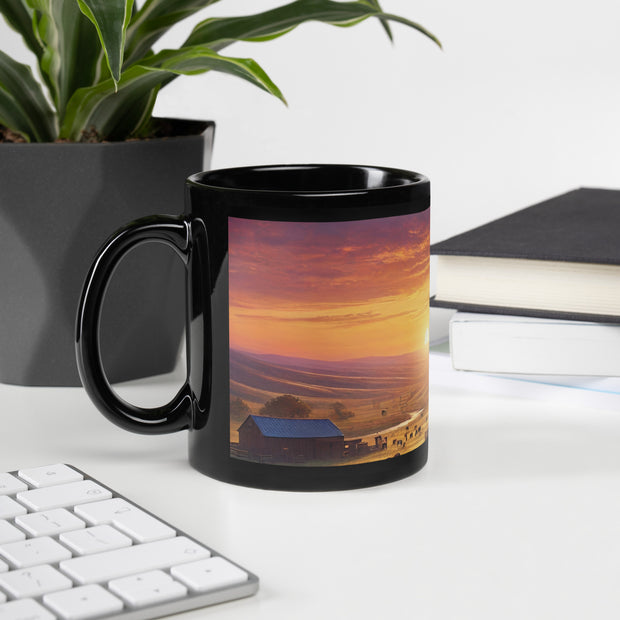 Black Glossy Mug - From Sea To Shining Art