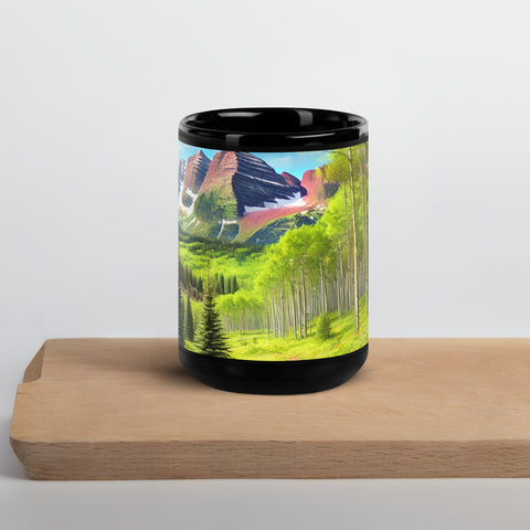 Black Glossy Mug - From Sea To Shining Art