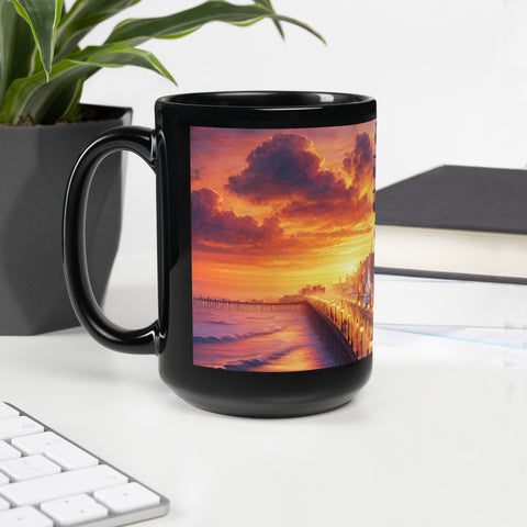 Black Glossy Mug - From Sea To Shining Art