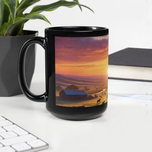 Black Glossy Mug - From Sea To Shining Art