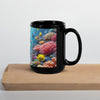 Underwater Elements Black Glossy Mug - From Sea To Shining Art