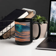 Evening Sea Art Black Glossy Mug - From Sea To Shining Art