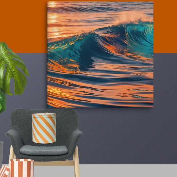 Evening Sea Art Canvas - From Sea To Shining Art