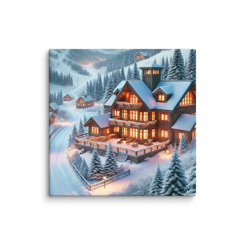Winter Wonderland Lodge Canvas - From Sea To Shining Art