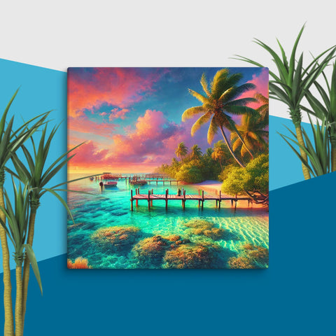 Tropical Escape Canvas - From Sea To Shining Art