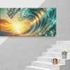 Sunset and wave Art In Canvas - From Sea To Shining Art