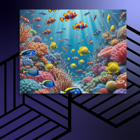 Underwater Sea Art Canvas - From Sea To Shining Art