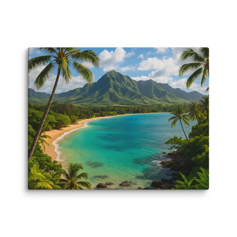 Dream Beach Escape Canvas Art - From Sea To Shining Art