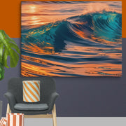 Evening Sea Art Canvas - From Sea To Shining Art