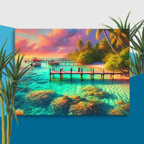 Tropical Escape Canvas - From Sea To Shining Art