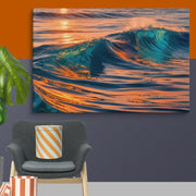 Evening Sea Art Canvas - From Sea To Shining Art