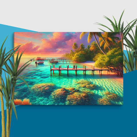 Tropical Escape Canvas - From Sea To Shining Art