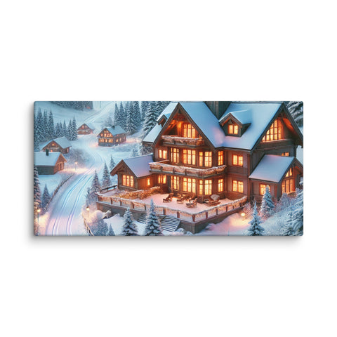 Winter Wonderland Lodge Canvas - From Sea To Shining Art