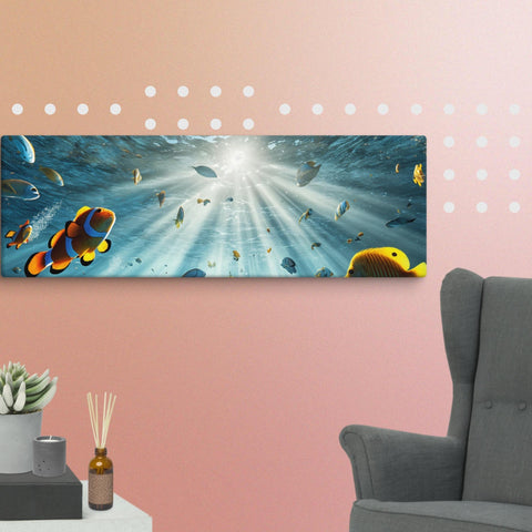 Sunbeams Beneath the Waves Art Canvas - From Sea To Shining Art