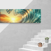 Sunset and wave Art In Canvas - From Sea To Shining Art