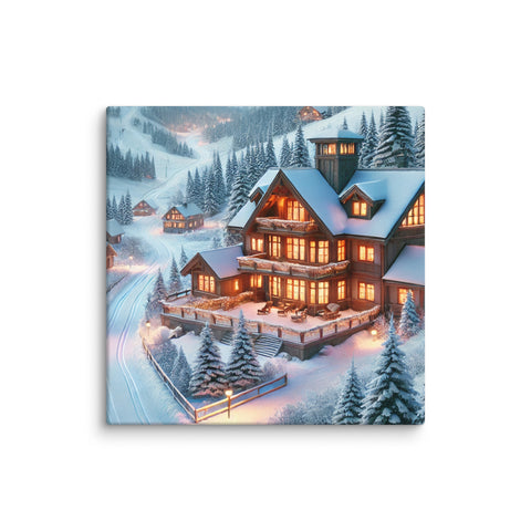 Winter Wonderland Lodge Canvas - From Sea To Shining Art