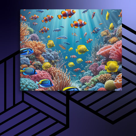 Underwater Sea Art Canvas - From Sea To Shining Art