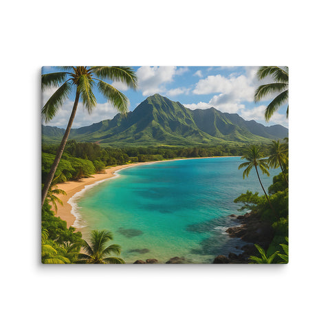 Dream Beach Escape Canvas Art - From Sea To Shining Art