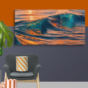 Evening Sea Art Canvas - From Sea To Shining Art