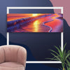 Evening Sea Sunset Art Canvas