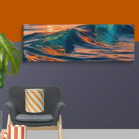 Evening Sea Art Canvas - From Sea To Shining Art