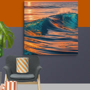 Evening Sea Art Canvas - From Sea To Shining Art