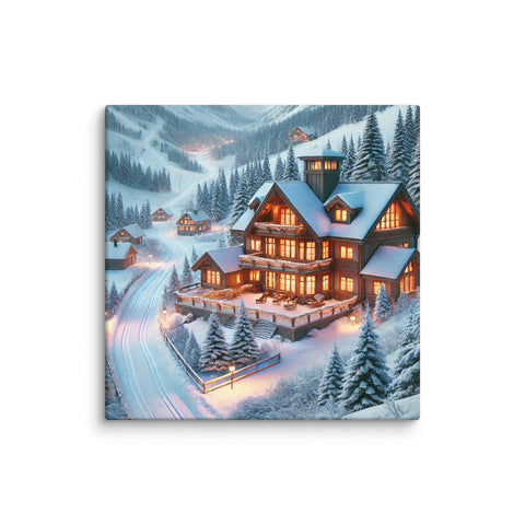 Winter Wonderland Lodge Canvas - From Sea To Shining Art