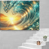 Sunset and wave Art In Canvas - From Sea To Shining Art