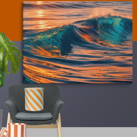 Evening Sea Art Canvas - From Sea To Shining Art