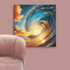 Sunset Sea Wave Art Canvas - From Sea To Shining Art