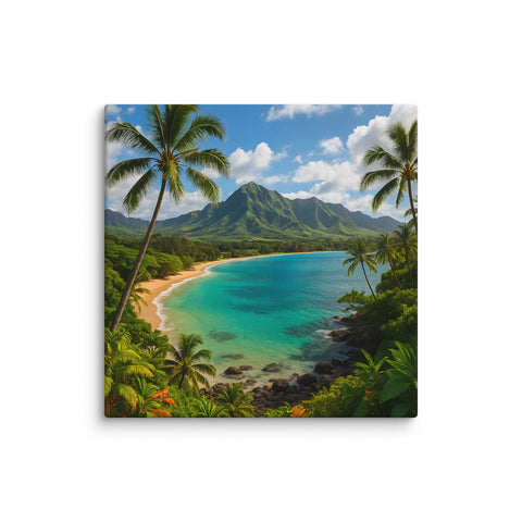 Dream Beach Escape Canvas Art - From Sea To Shining Art