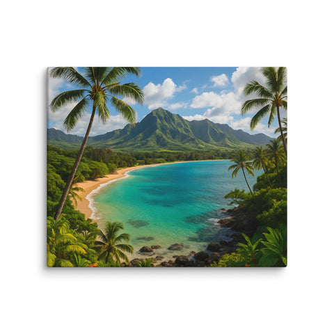 Dream Beach Escape Canvas Art - From Sea To Shining Art