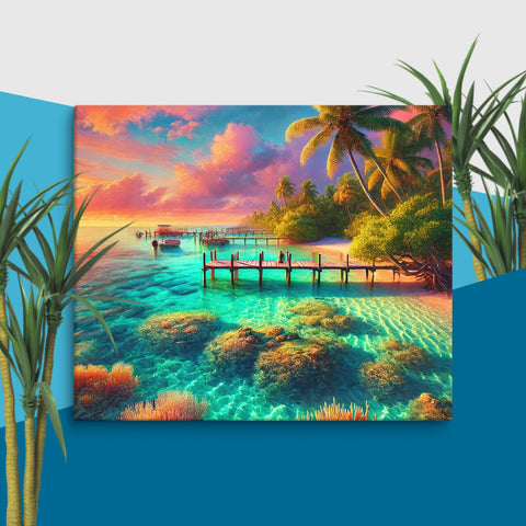 Tropical Escape Canvas - From Sea To Shining Art
