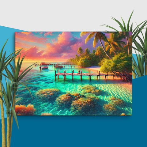 Tropical Escape Canvas - From Sea To Shining Art