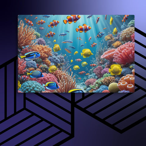 Underwater Sea Art Canvas - From Sea To Shining Art