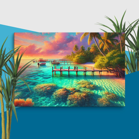 Tropical Escape Canvas - From Sea To Shining Art
