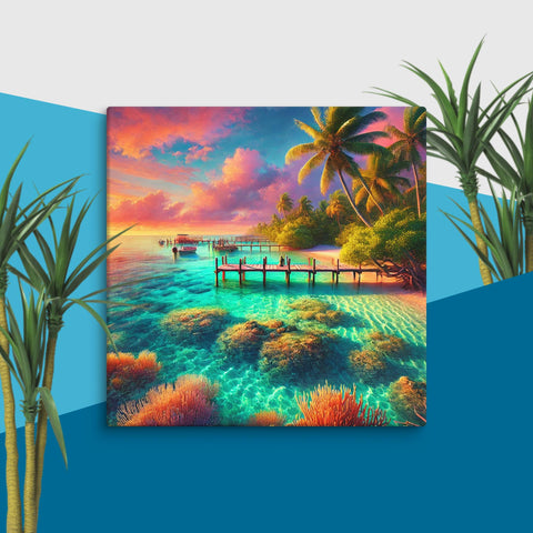 Tropical Escape Canvas - From Sea To Shining Art