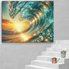 Sunset and wave Art In Canvas - From Sea To Shining Art