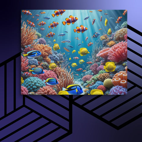 Underwater Sea Art Canvas - From Sea To Shining Art