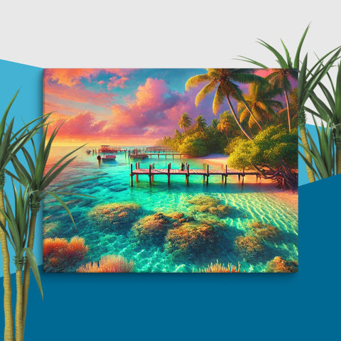 Tropical Escape Canvas - From Sea To Shining Art