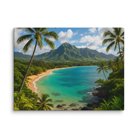Dream Beach Escape Canvas Art - From Sea To Shining Art